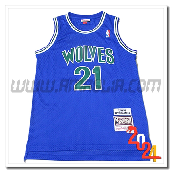 Maglia Minnesota Timberwolves (GARNETT #21) 2024/25 Blu/Verde -05