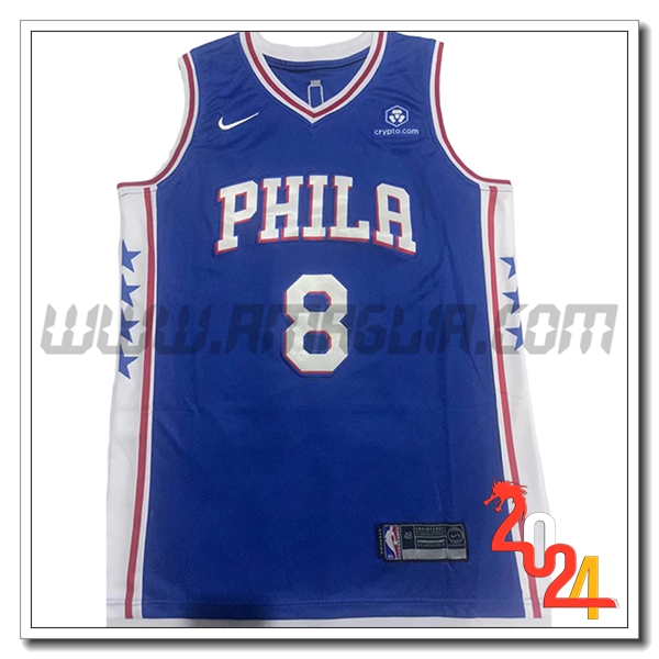 Maglia Philadelphia 76ers (GEORGE #8) 2024/25 Blu/Bianco