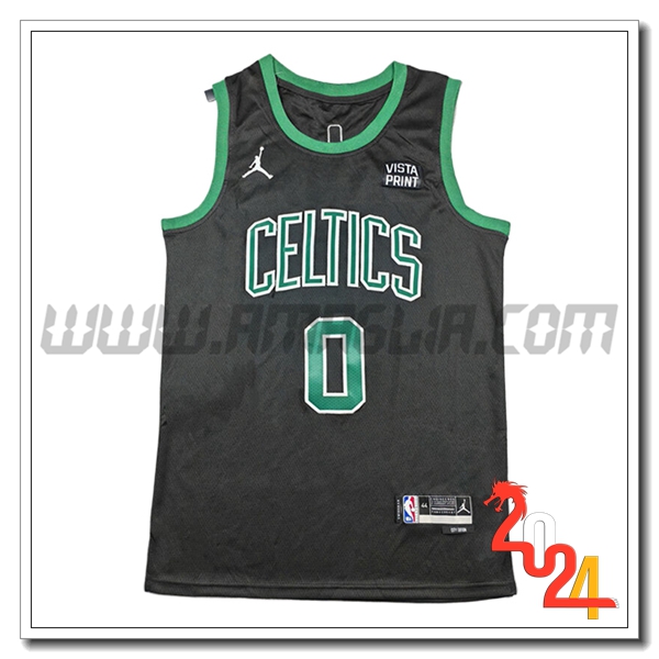 Maglia Boston Celtics (TATUM #0) 2024/25 Nero/Verde