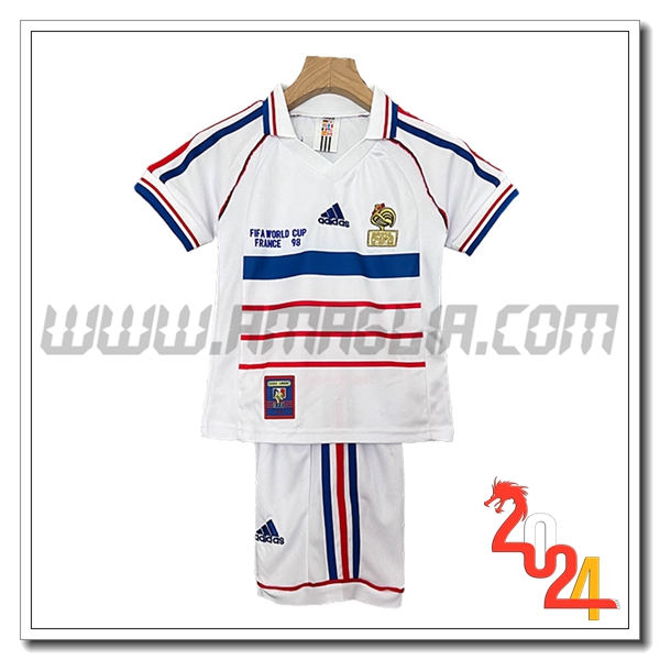 Kit Maglia Retro Francia Bambino Seconda 1998