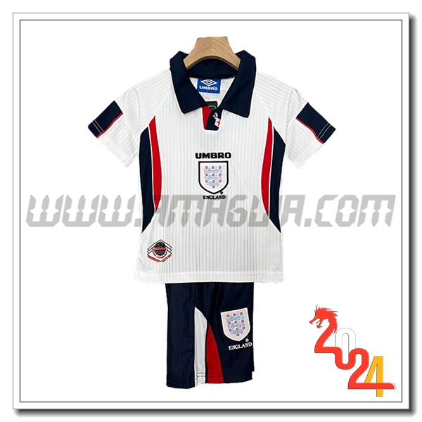 Kit Maglia Retro Inghilterra Bambino Prima 1998