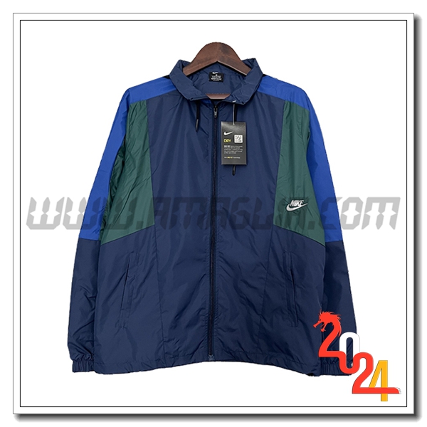 Giacca A Vento Nike Blu/Verde 2024 2025