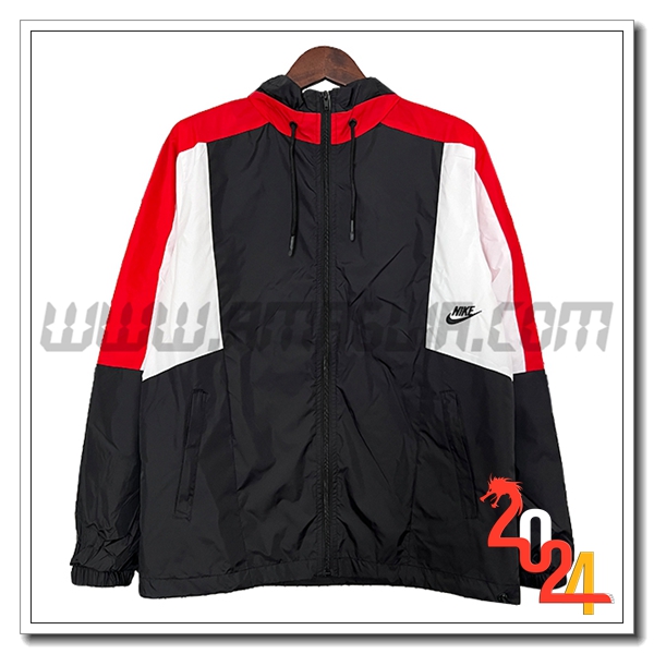 Giacca A Vento Nike Nero/Rosso/Bianco 2024 2025