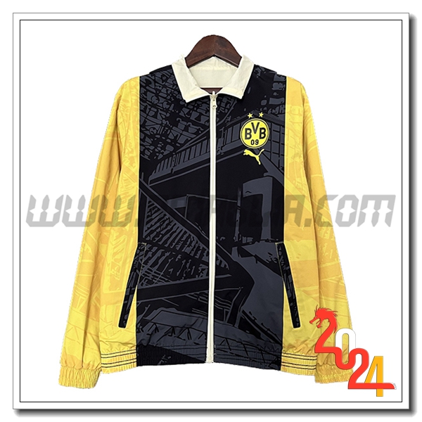 Giacca A Vento Dortmund Nero/Giallo 2024 2025 -02