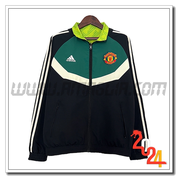 Giacca A Vento Manchester United Nero/Verde/Bianco 2024 2025