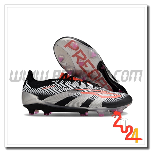 Adidas Scarpe Da Calcio Predator Elite FG Nero/Grigio -03