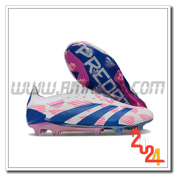 Adidas Scarpe Da Calcio Predator Elite FG Bianco/Blu/Rosa
