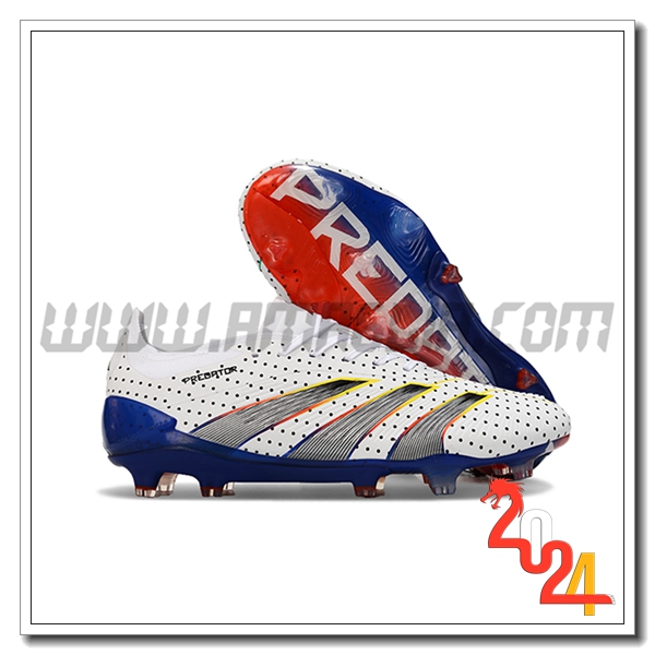 Adidas Scarpe Da Calcio Predator Elite FG Bianco/Grigio/Blu