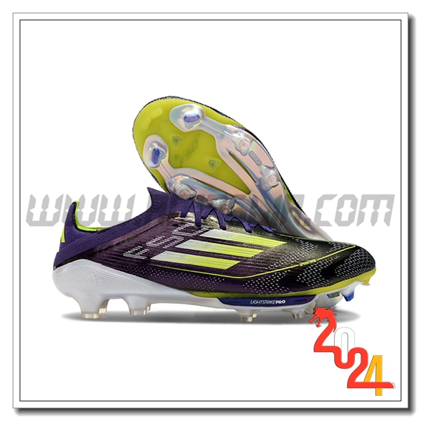 Adidas Scarpe Da Calcio F50+.1 FG Nero/Verde/viola
