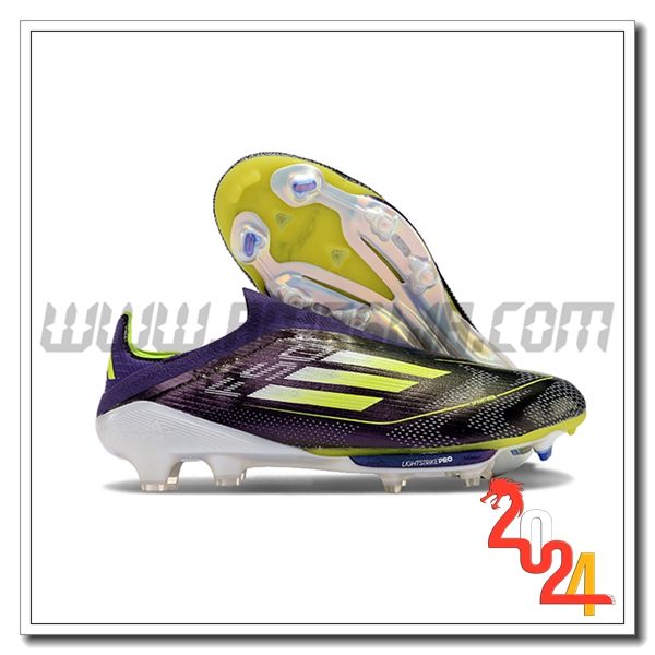 Adidas Scarpe Da Calcio F50+ FG Nero/Verde/viola