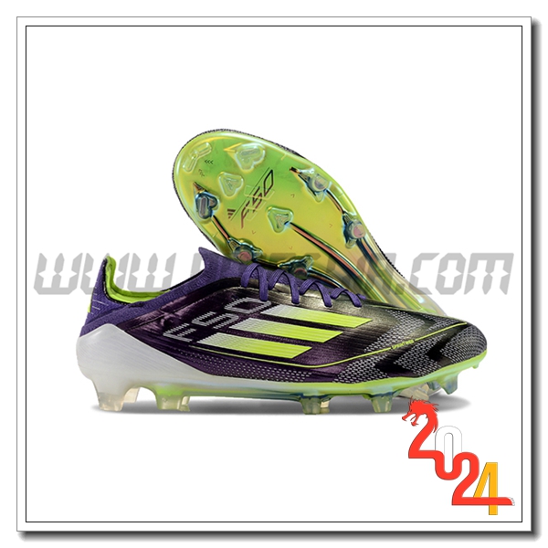 Adidas Scarpe Da Calcio F50 Elite FG Nero/Verde/viola