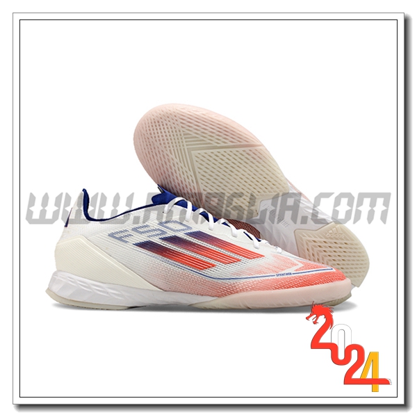 Adidas Scarpe Da Calcio F50 PRO IC Bianco/Arancia/Blu