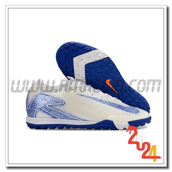 Nike Scarpe Da Calcio Air Zoom Mercurial Vapor XVI Elite TF Bianco/Blu
