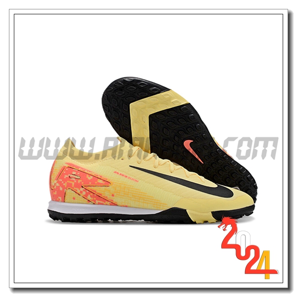 Nike Scarpe Da Calcio Air Zoom Mercurial Vapor XVI Elite TF Giallo/Nero/Arancia -02