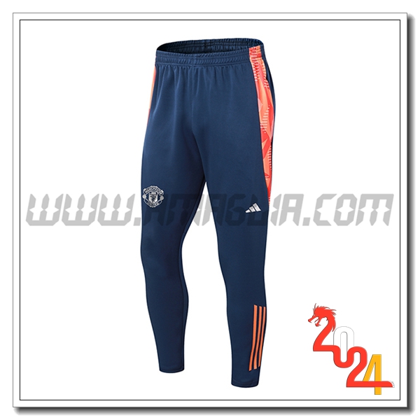 Pantaloni Da Allenamento Manchester United Blu/Arancia 2024 2025 -02