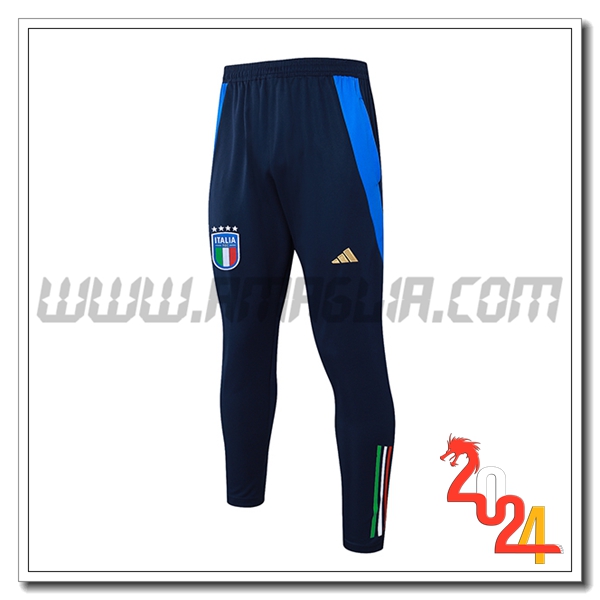 Pantaloni Da Allenamento Italia Blu 2024 2025 -03