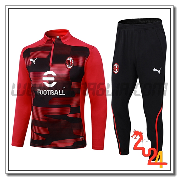 Tuta Allenamento AC Milan Rosso/Nero 2024 2025 -02