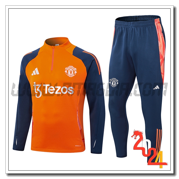 Tuta Allenamento Manchester United Arancia/Blu 2024 2025 -02