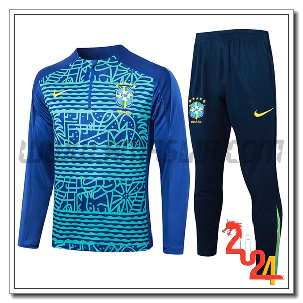 Tuta Allenamento Brasile Blu 2024 2025