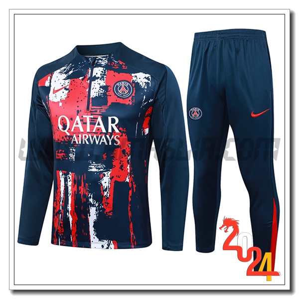Tuta Allenamento PSG Rosso/Blu/Bianco 2024 2025