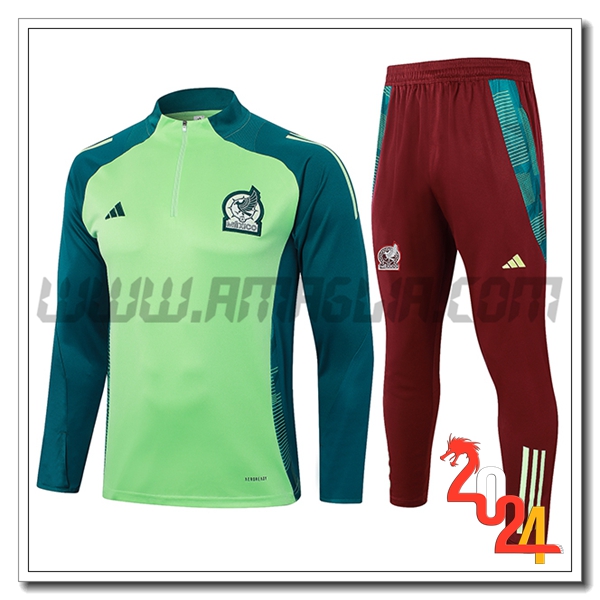 Tuta Allenamento Messico Verde/Marrone 2024 2025