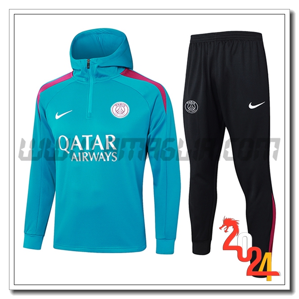 Felpa Con Cappuccio Tuta PSG Blu/viola 2024 2025