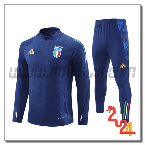 Tuta Allenamento Italia Blu Reale 2024 2025 -04
