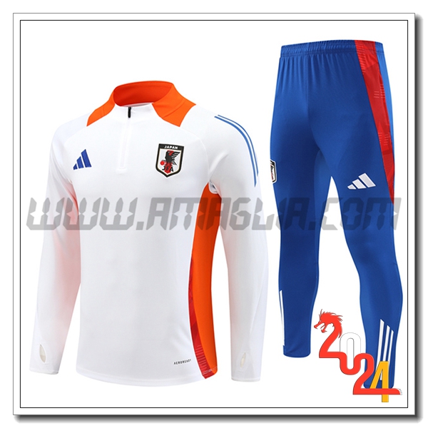 Tuta Allenamento Giappone Bianco/Arancia/Blu 2024 2025