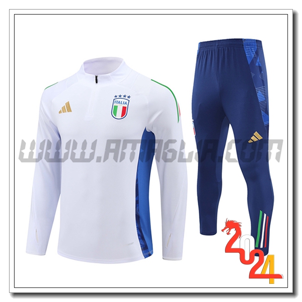 Tuta Allenamento Italia Bianco/Blu 2024 2025 -06