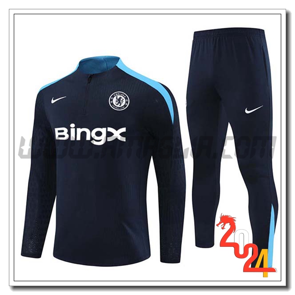 Tuta Allenamento FC Chelsea Blu Scuro 2024 2025 -02