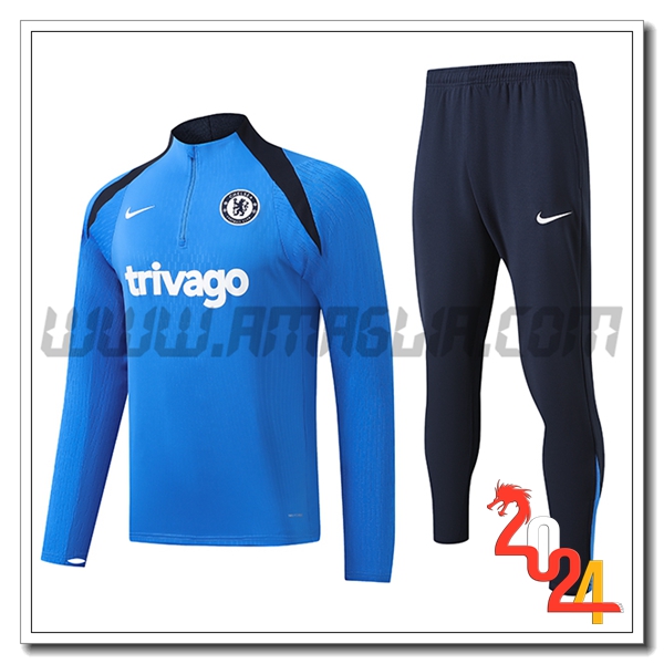 Tuta Allenamento FC Chelsea Blu/Nero 2024 2025 -02
