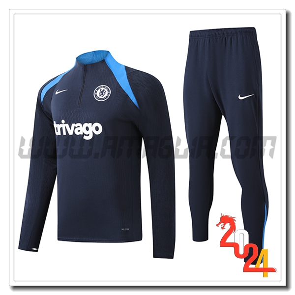 Tuta Allenamento FC Chelsea Nero/Blu 2024 2025