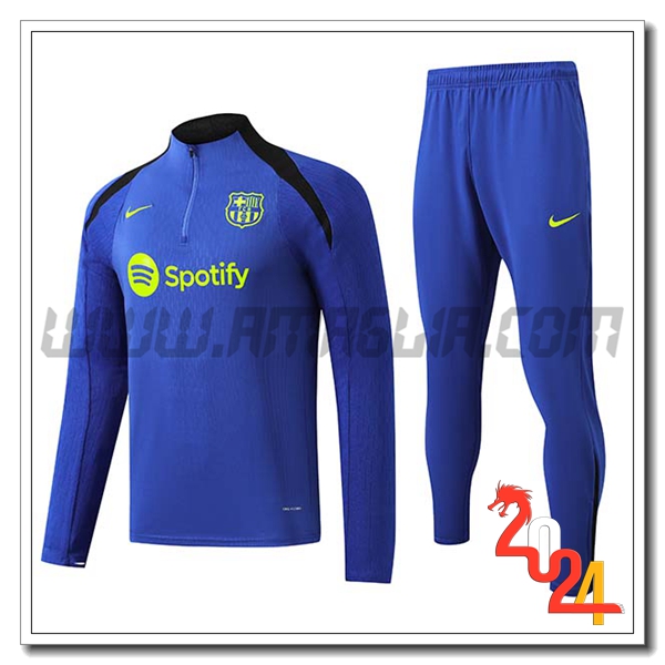 Tuta Allenamento FC Barcellona Blu/Nero 2024 2025 -02