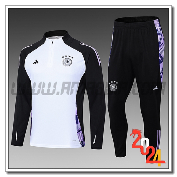 Tuta Allenamento Germania Bambino Bianco/Nero/viola 2024 2025