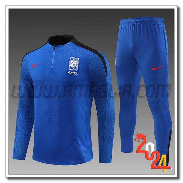 Tuta Allenamento Corée Du Sud Bambino Blu/Nero 2024 2025