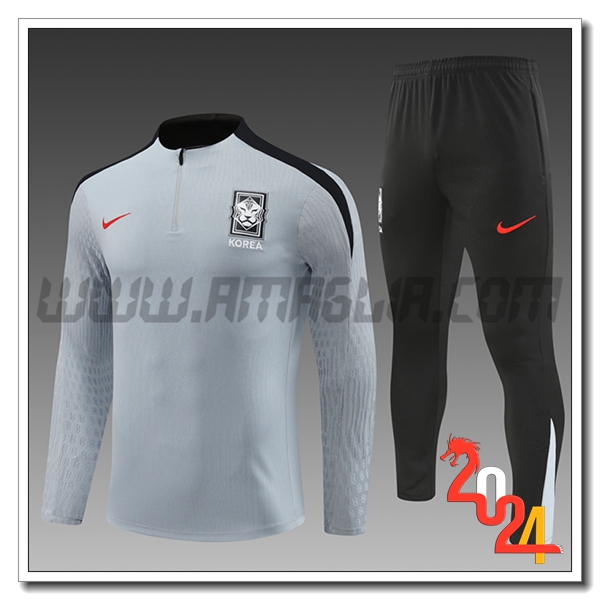 Tuta Allenamento Corée Du Sud Bambino Grigio/Nero 2024 2025