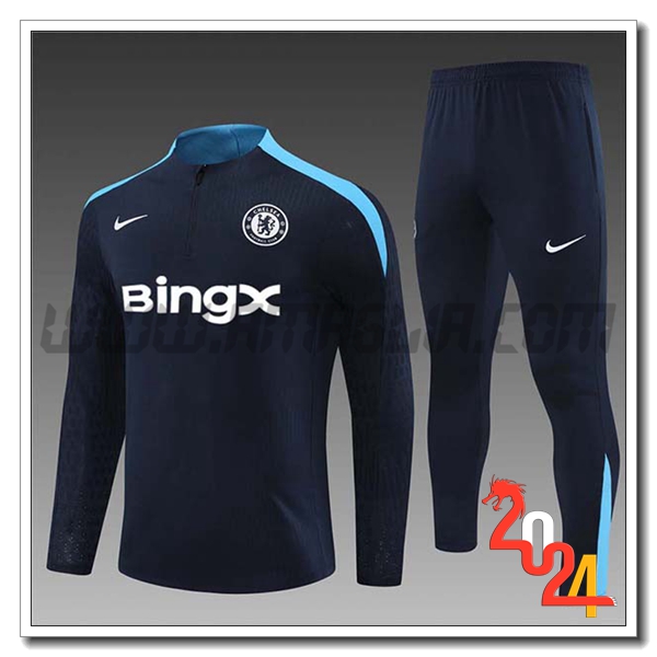 Tuta Allenamento FC Chelsea Bambino Blu Scuro 2024 2025 -02