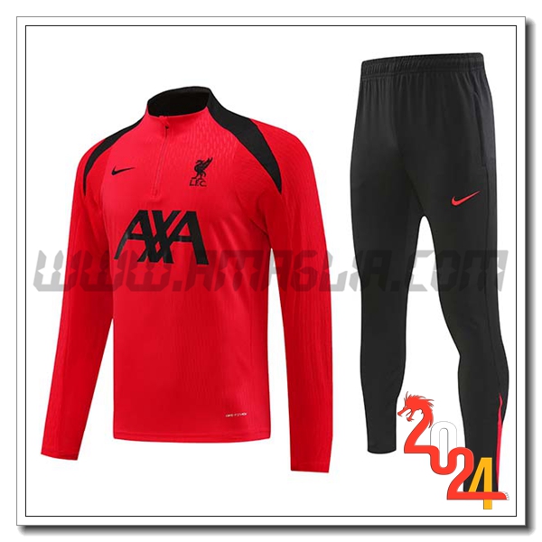 Tuta Allenamento FC Liverpool Bambino Rosso/Nero 2024 2025