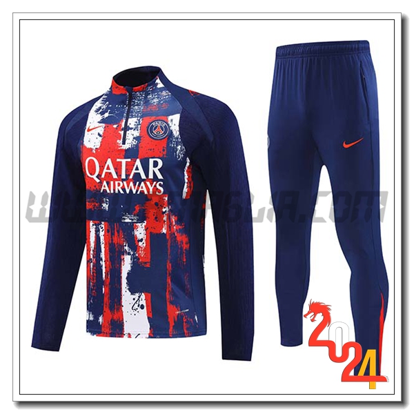 Tuta Allenamento PSG Rosso/Blu/Bianco 2024 2025