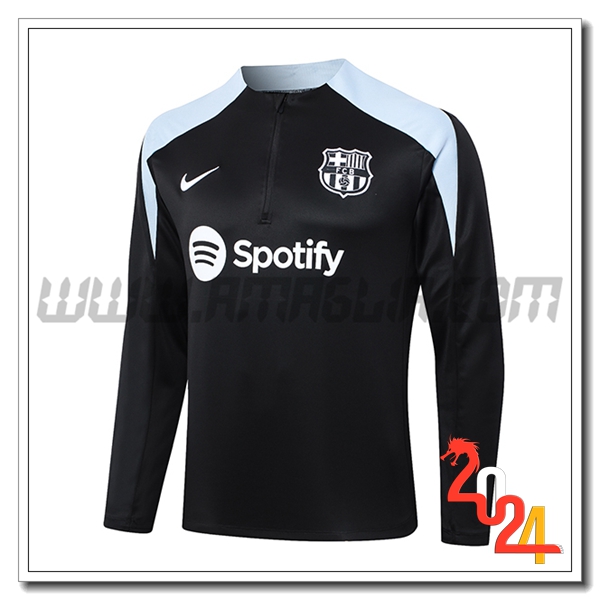 Felpa Allenamento FC Barcellona Nero/Grigio 2024 2025
