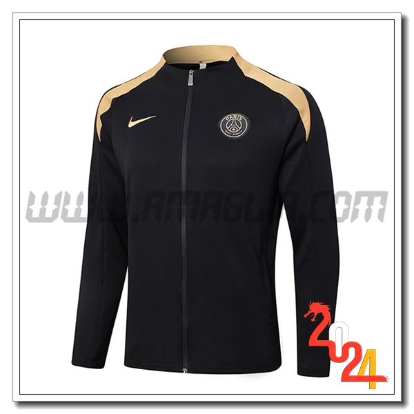 Giacca Calcio PSG Nero/Giallo 2024 2025