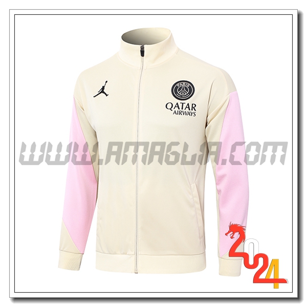 Giacca Calcio PSG Giallo/Rosa 2024 2025