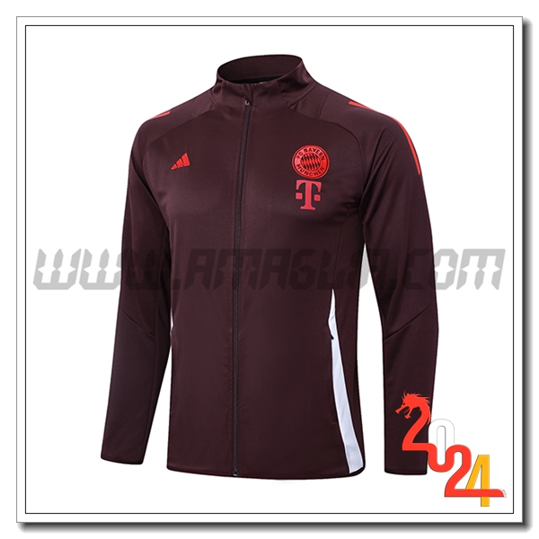 Giacca Calcio Bayern Monaco Marrone/Rosso 2024 2025