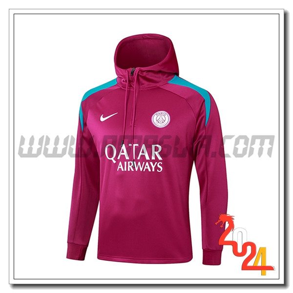 Giacca Con Cappuccio PSG viola/Blu 2024 2025