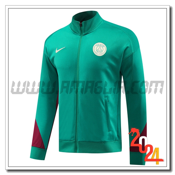 Giacca Calcio PSG Verde/Rosso 2024 2025