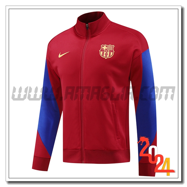 Giacca Calcio FC Barcellona Rosso/Blu 2024 2025 -03