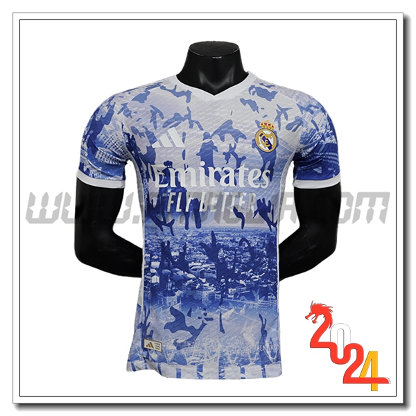 Maglia Calcio Real Madrid Edizione speciale 2024 2025 Blu/Bianco