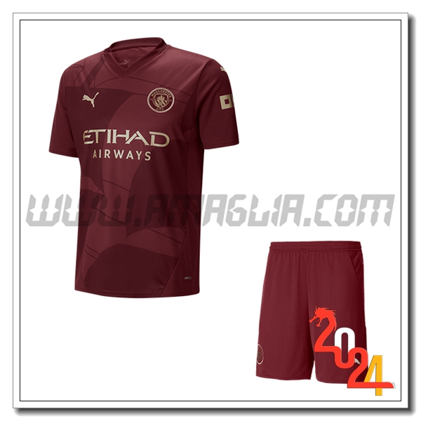 Nuovo Kit Maglia Manchester City Bambino Terzo 2024 2025