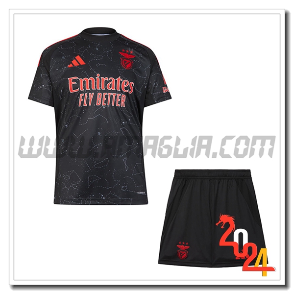 Nuovo Kit Maglia Benfica Bambino Seconda 2024 2025