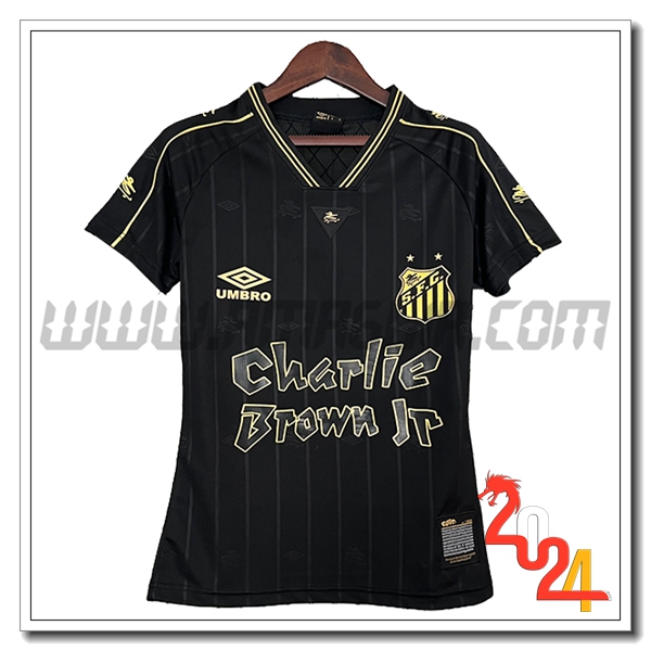Maglia Calcio Santos FC Donne Edizione speciale 2024 2025 Nero